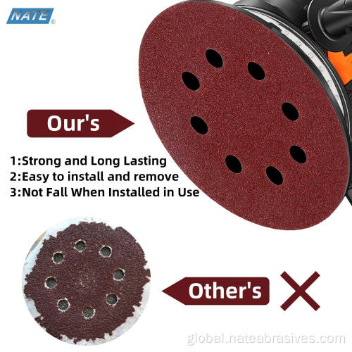 Aluminum Oxide Abrasive Discs 5Inch 8 Holes Red Aluminum Oxide Abrasive Discs Factory